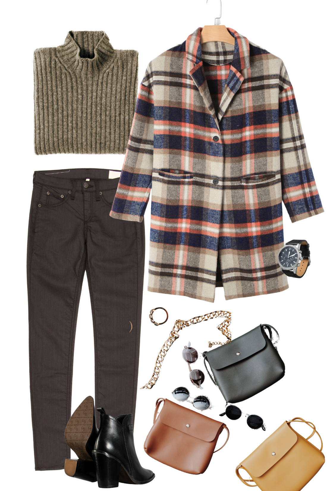 How to Style the Elegant Khaki Plaid Shacket Coat: Dress It Up or Dress It Down