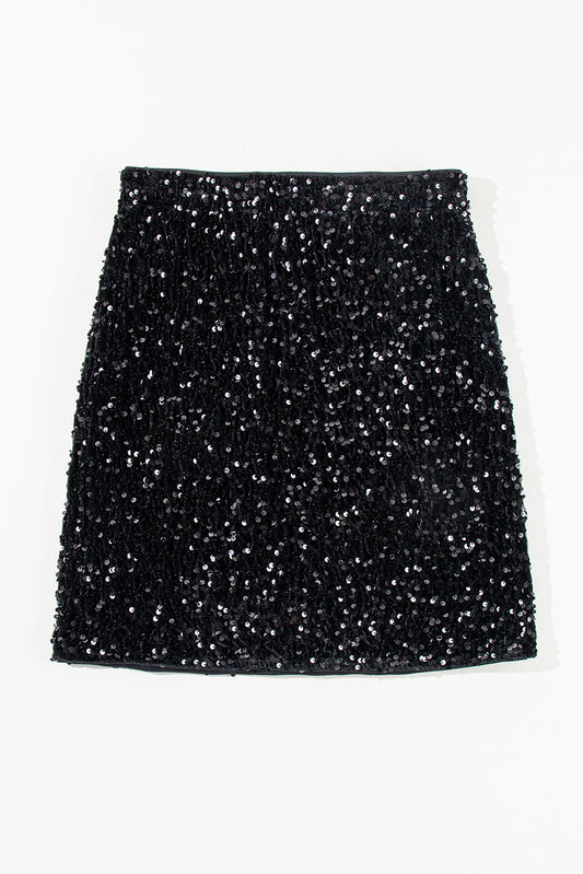 Glamorous Nights Sequin Mini Skirt